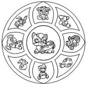 coloriage littlest petshop mandala